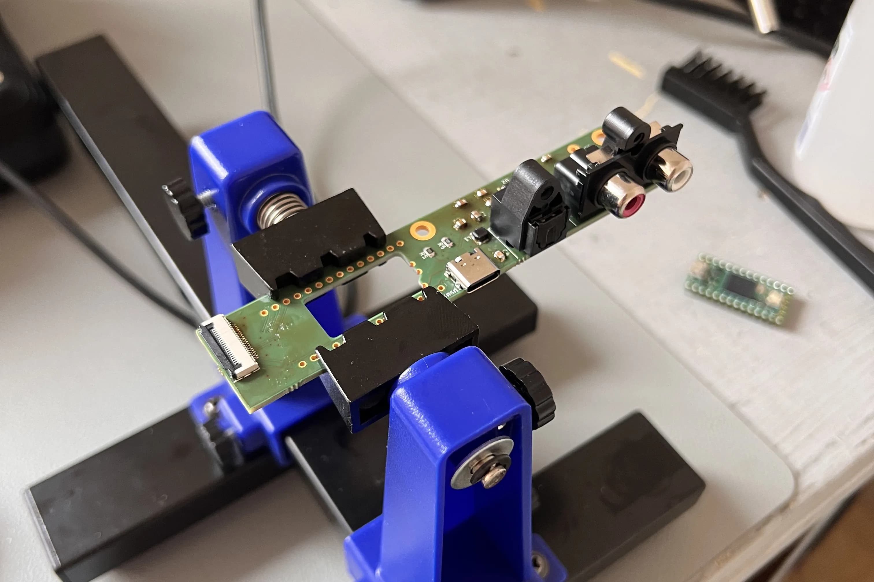Assembled final PCB